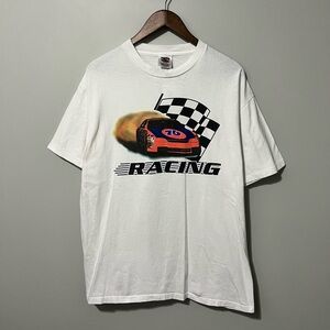 Vintage Racing Oneita Powerpro Checkered Flag Shirt